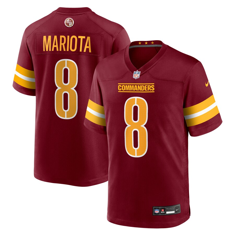 Men's Washington Commanders Marcus Mariota Nike Burgundy Team Game Jersey - Ujersey Shop
