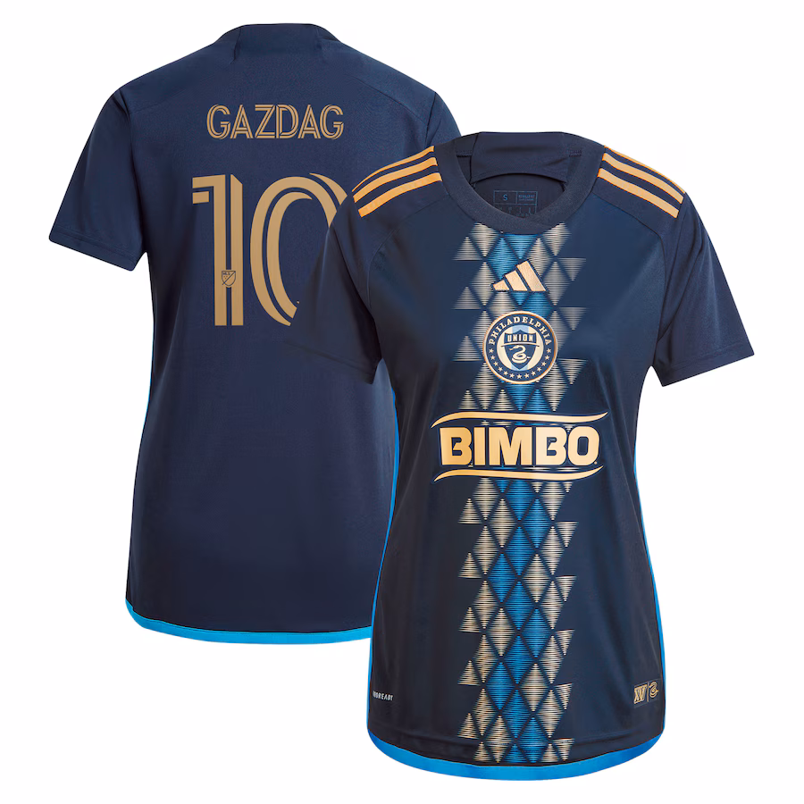 Women's Philadelphia Union Daniel Gazdag adidas Navy 2024 The XV Kit Replica Player Jersey - Ujersey Shop