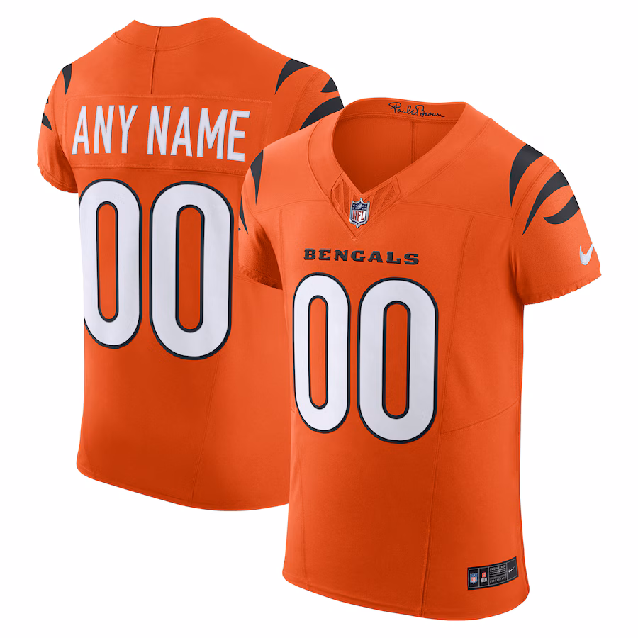 Men's Cincinnati Bengals Nike Men's Orange Alternate Vapor F.U.S.E. Elite Custom Jersey - Ujersey Shop