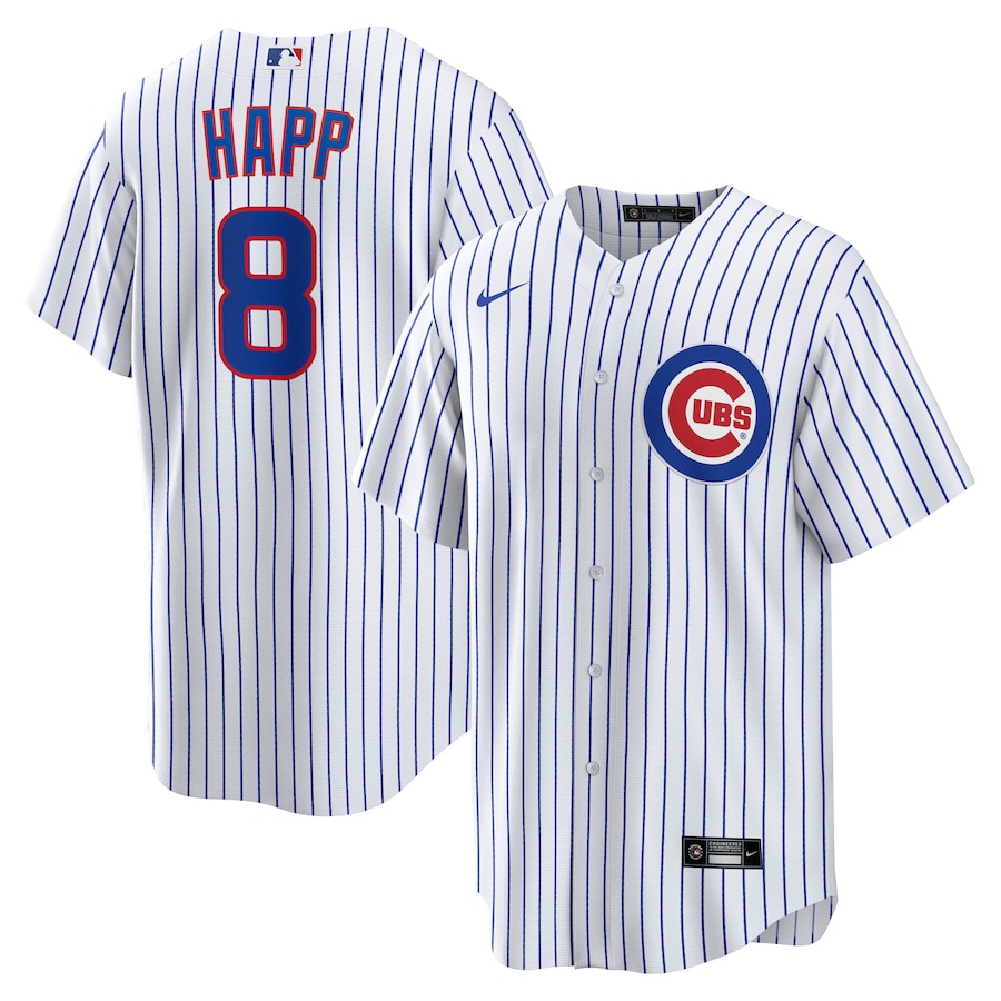 Men's Chicago Cubs Ian Happ Nike White Home Replica Player Jersey - Ujersey Shop