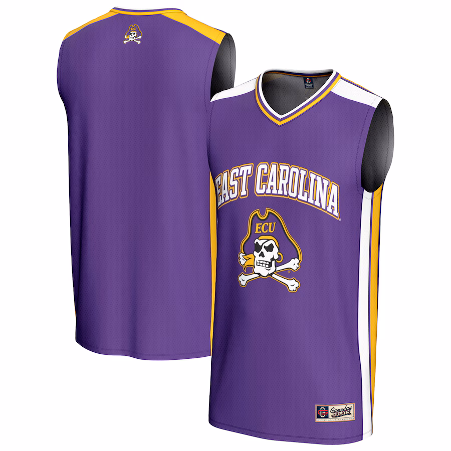 Youth GameDay Greats  Purple ECU Pirates Basketball Jersey - Ujersey Shop