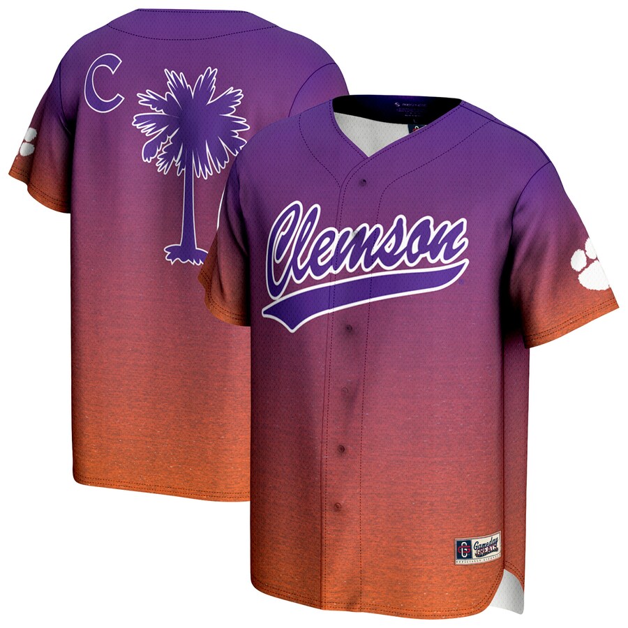 Youth GameDay Greats Purple/Orange Clemson Tigers Lightweight Baseball Jersey - Ujersey Shop