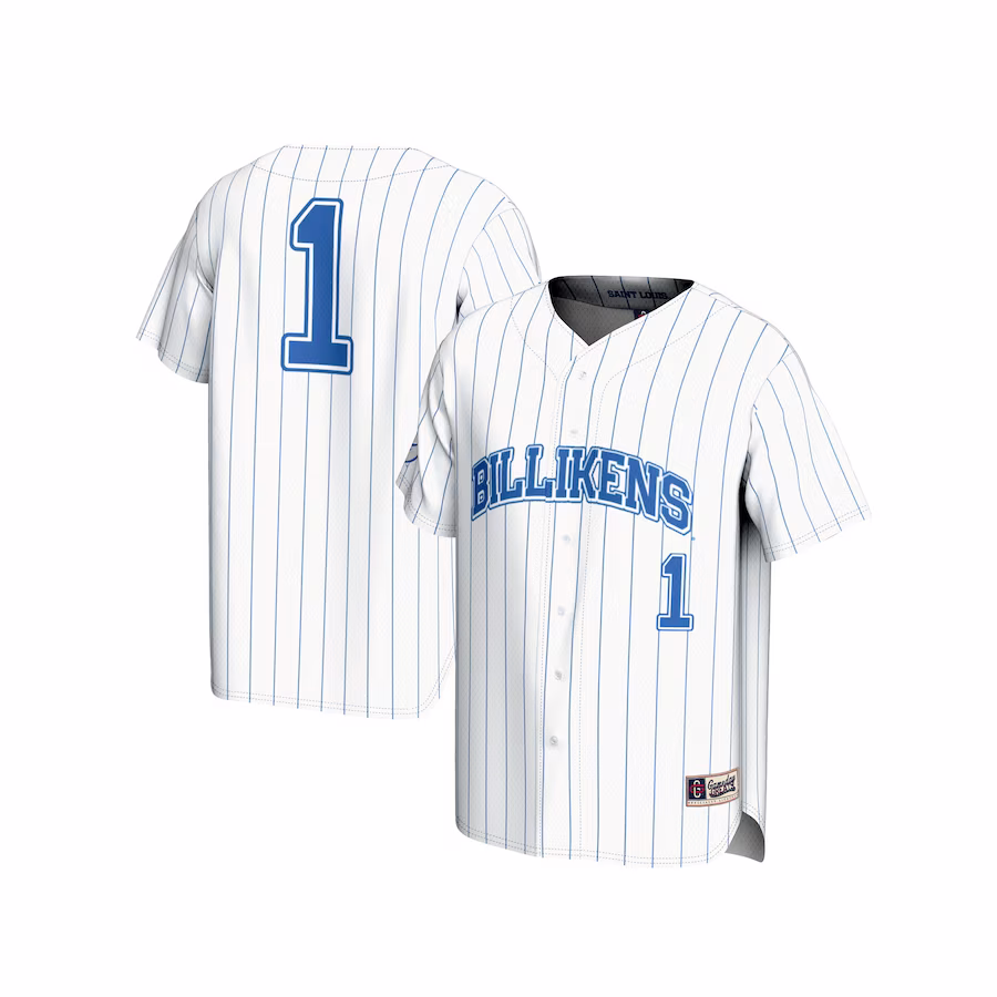#1 Saint Louis Billikens GameDay Greats Unisex Lightweight Baseball Fashion Jersey - White - Ujersey Shop
