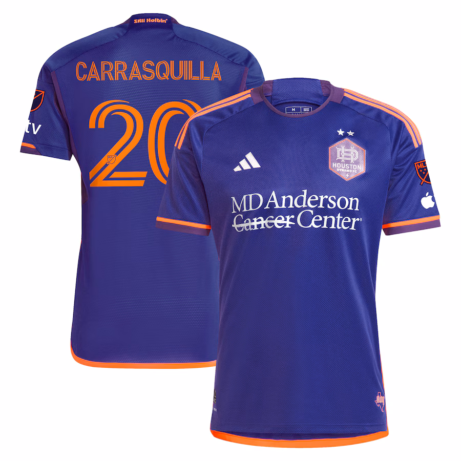 Men's Houston Dynamo FC Adalberto Carrasquilla adidas Purple 2024 Still Holdin' Authentic Player Jersey - Ujersey Shop