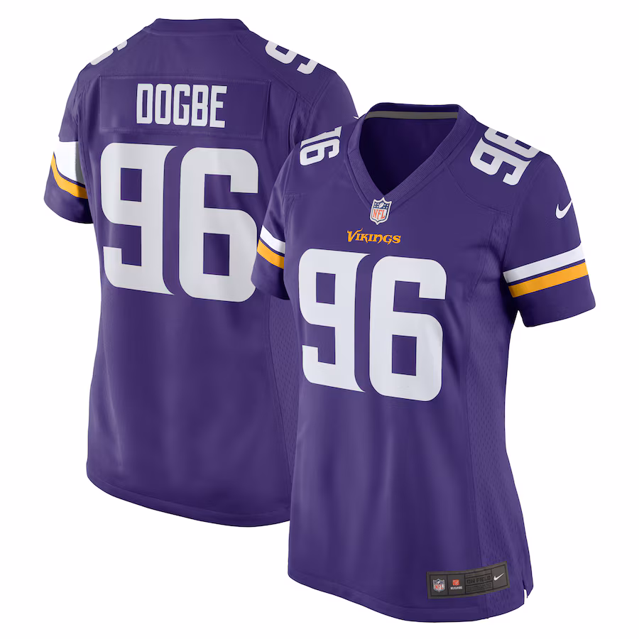 Women's Minnesota Vikings Michael Dogbe Nike  Purple Team Game Jersey - Ujersey Shop