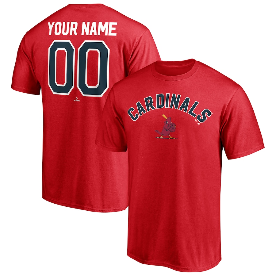 Men's St. Louis Cardinals Red Cooperstown Winning Streak Personalized Name & Number T-Shirt - Ujersey Shop