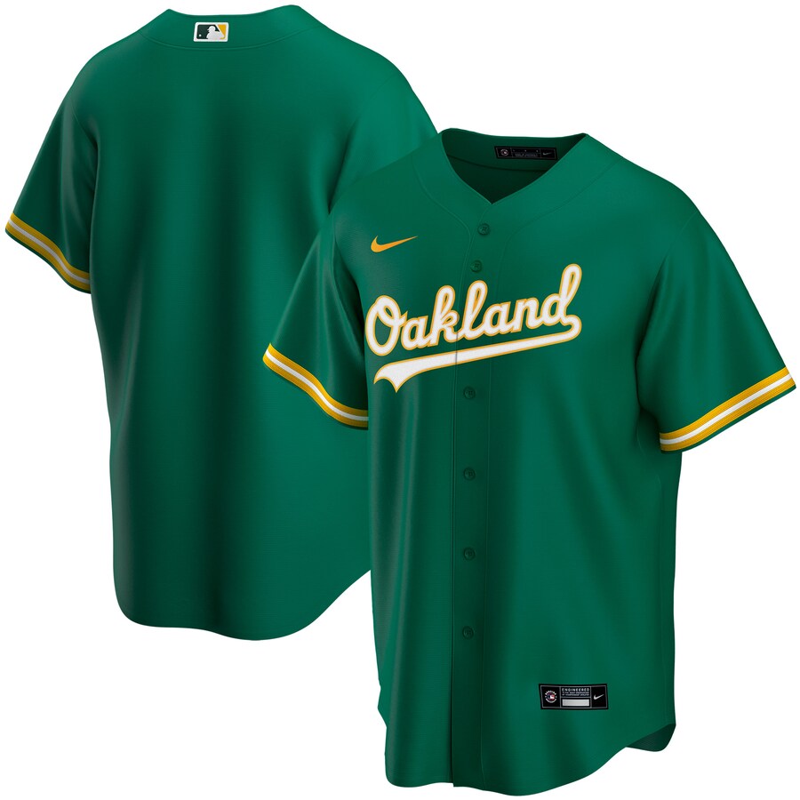 Youth Oakland Athletics Nike Kelly Green Alternate Replica Team Jersey - Ujersey Shop