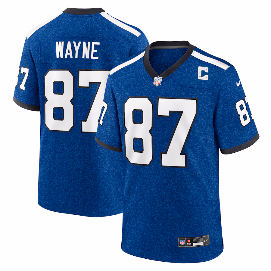 Men's Indianapolis Colts Reggie Wayne Nike Blue Retired Player Alternate Game Jersey - Ujersey Shop