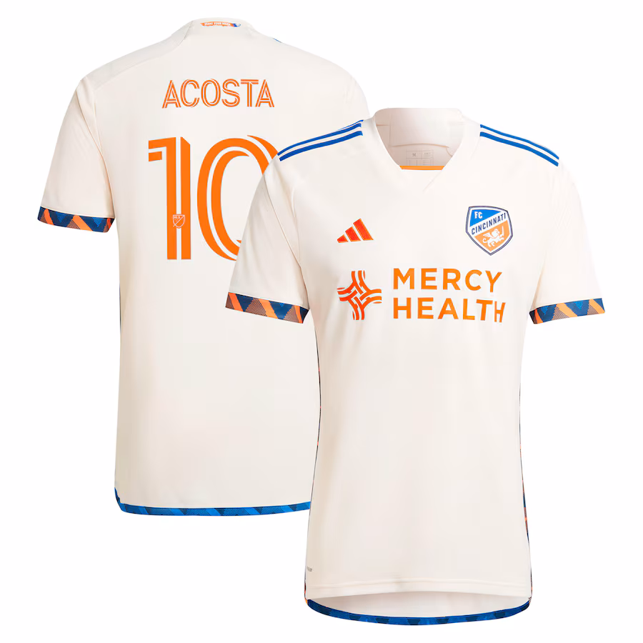 Men's FC Cincinnati Luciano Acosta adidas White 2024 The Canvas Kit Replica Player Jersey - Ujersey Shop