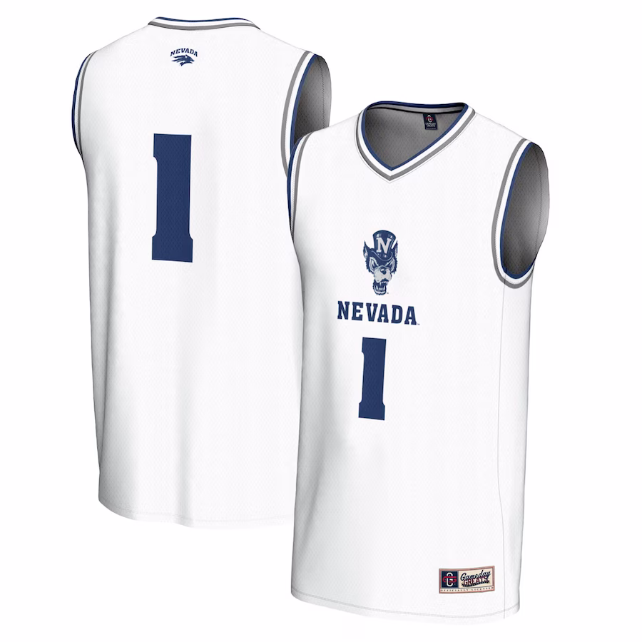 #1 Nevada Wolf Pack GameDay Greats  Lightweight Basketball Fashion Jersey - White - Ujersey Shop