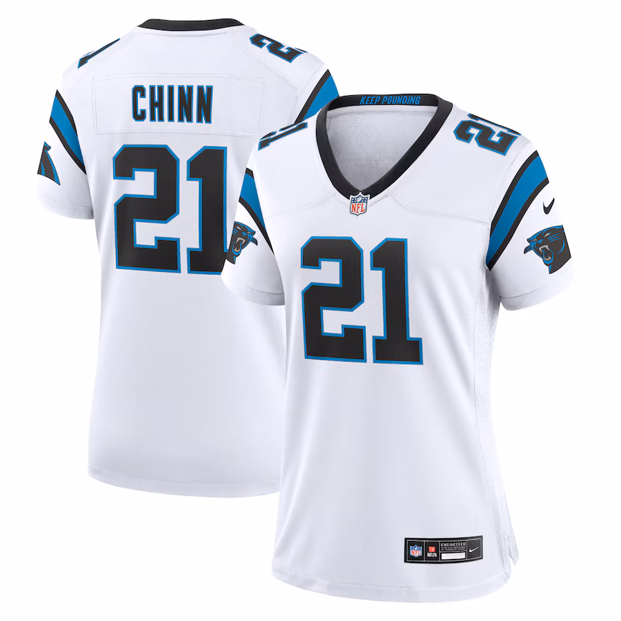 Women's Carolina Panthers Jeremy Chinn Nike White Player Jersey - Ujersey Shop
