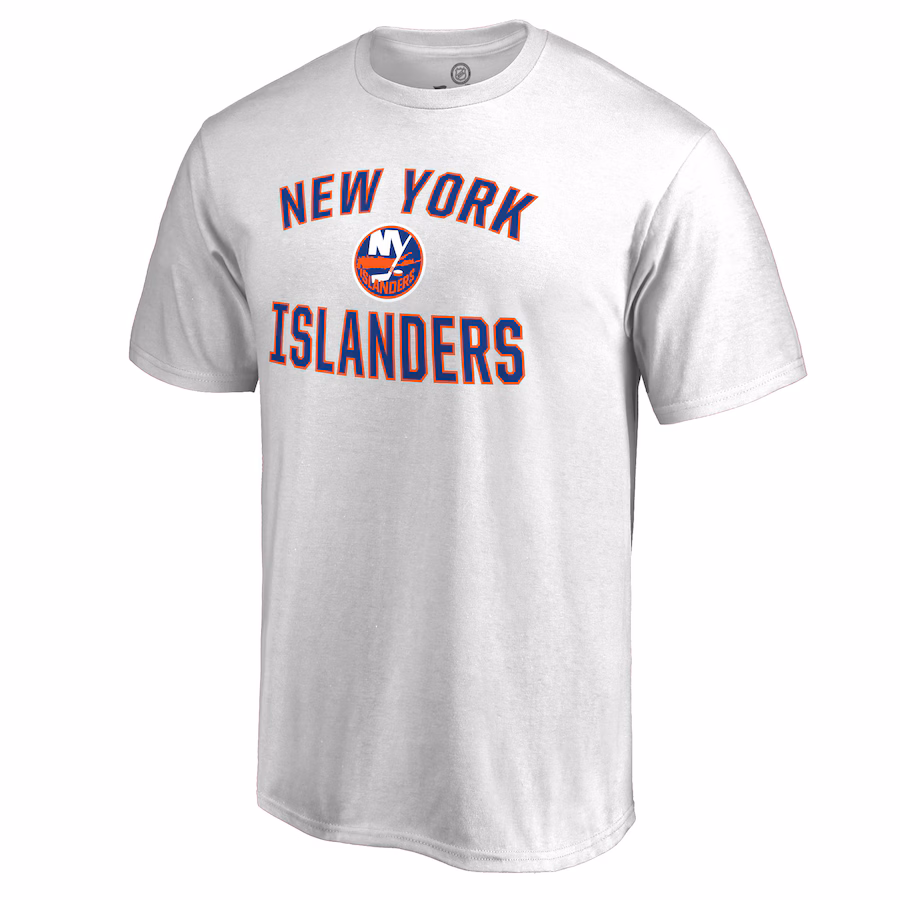 Men's New York Islanders Victory Arch White T-Shirt - Ujersey Shop