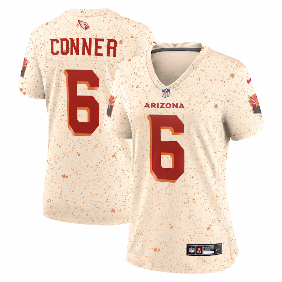Women's Arizona Cardinals James Conner Nike Natural 2025 Rivalries Collection Game Jersey - Ujersey Shop