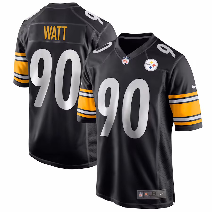Men's Pittsburgh Steelers T.J. Watt Nike Black Game Jersey - Ujersey Shop
