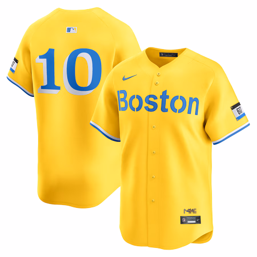 Men's Boston Red Sox Trevor Story Nike Gold City Connect Limited Player Jersey - Ujersey Shop