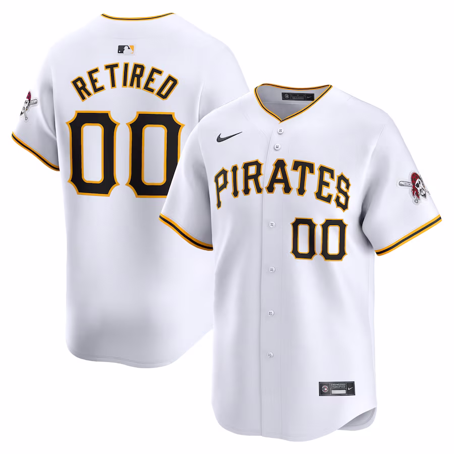 Men's Pittsburgh Pirates Nike White Home Limited Pick-A-Player Retired Roster Jersey - Ujersey Shop