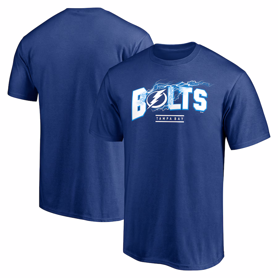 Men's Tampa Bay Lightning Blue Hometown Collection Push Ahead T-Shirt - Ujersey Shop
