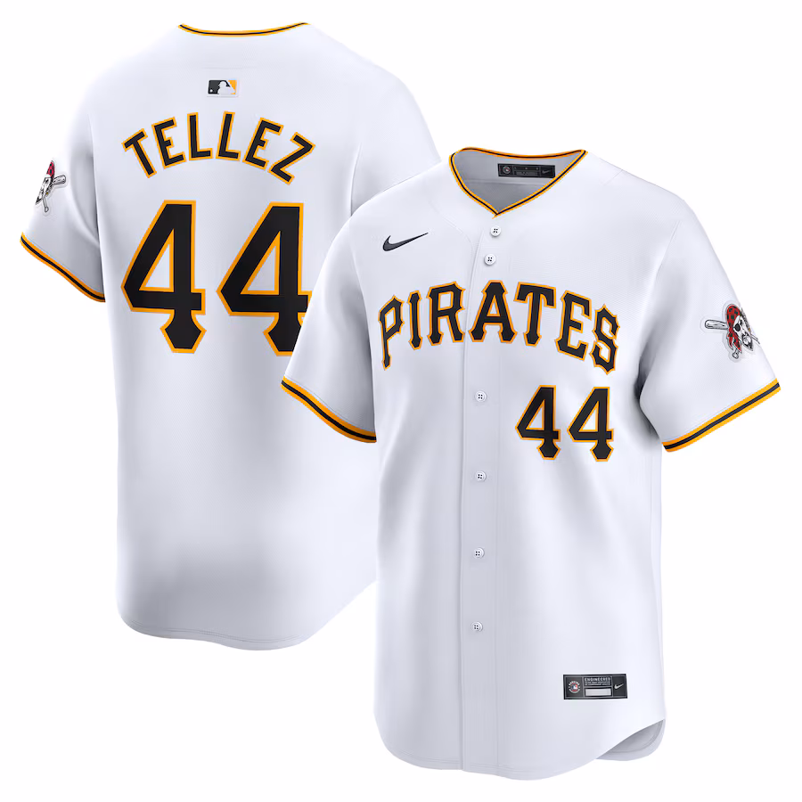 Men's Pittsburgh Pirates Rowdy Tellez Nike White Home Limited Player Jersey - Ujersey Shop