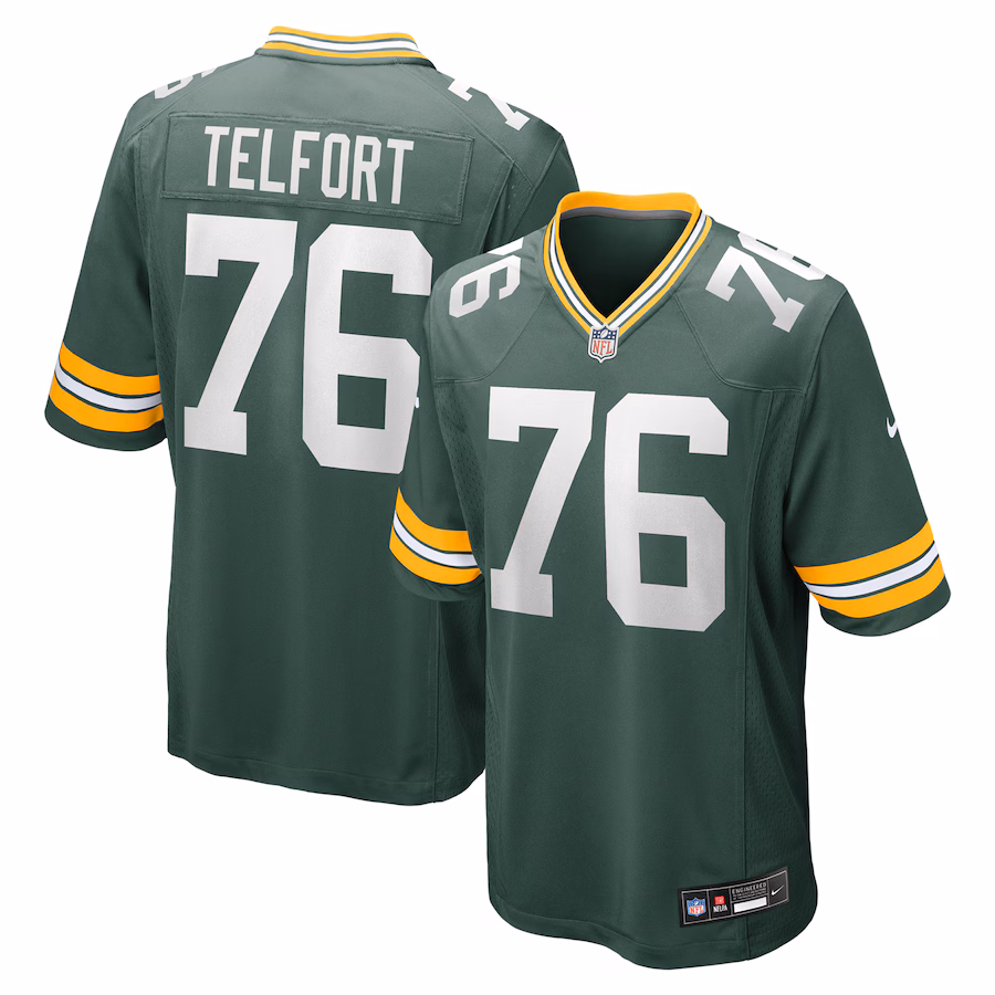 Men's Green Bay Packers Kadeem Telfort Nike Green Game Jersey - Ujersey Shop
