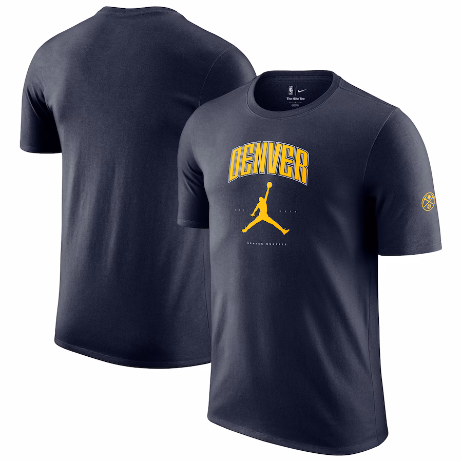 Unisex Denver Nuggets Jordan Brand Navy Essential Cities T-Shirt - Ujersey Shop