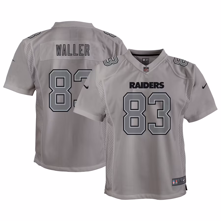 Youth Las Vegas Raiders Darren Waller Nike Gray Atmosphere Game Jersey - Ujersey Shop