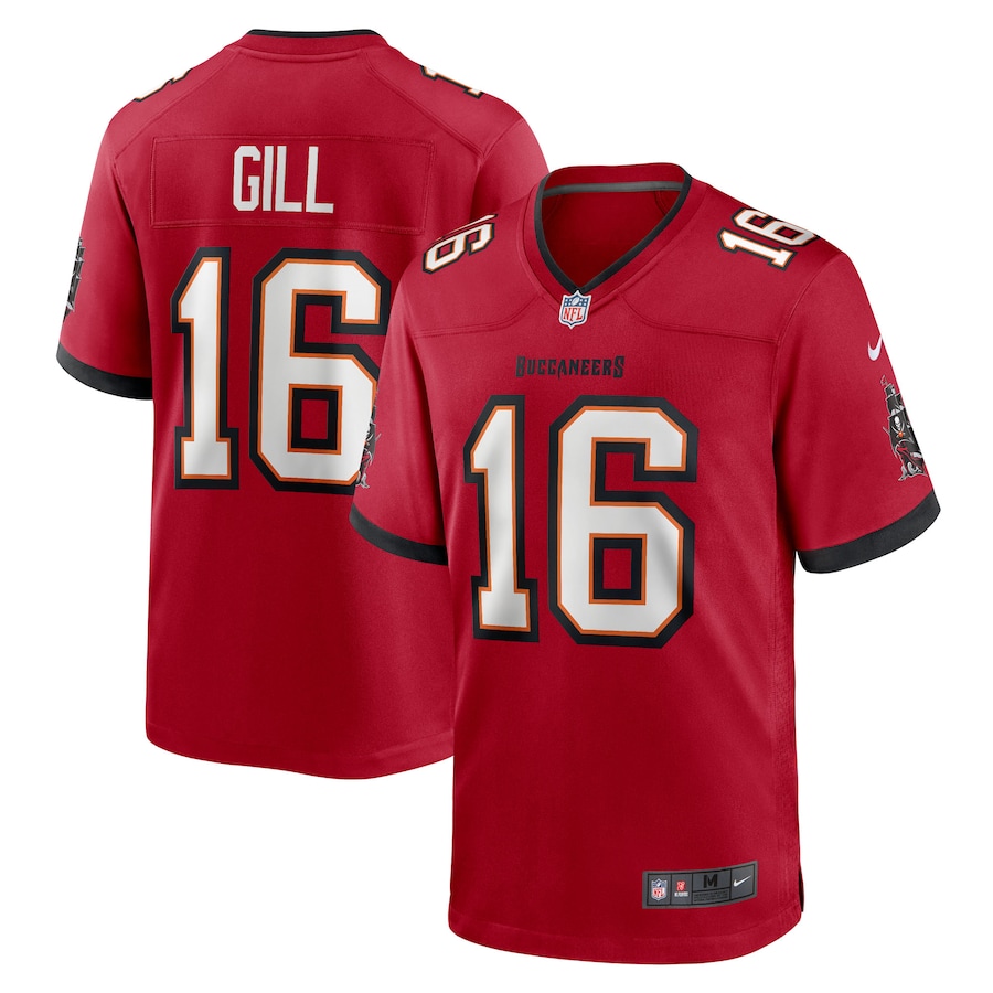 Men's Tampa Bay Buccaneers Trenton Gill Nike Red Team Game Jersey - Ujersey Shop