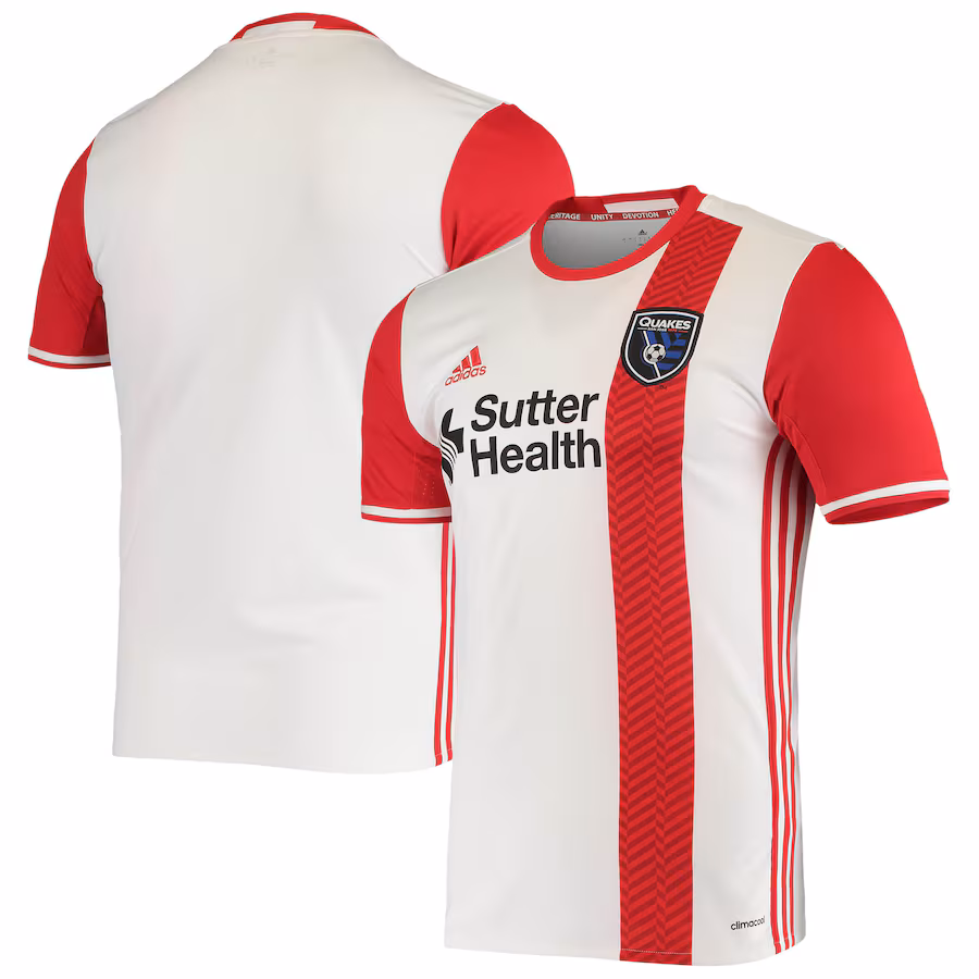 Men's San Jose Earthquakes adidas White Replica Away Jersey - Ujersey Shop
