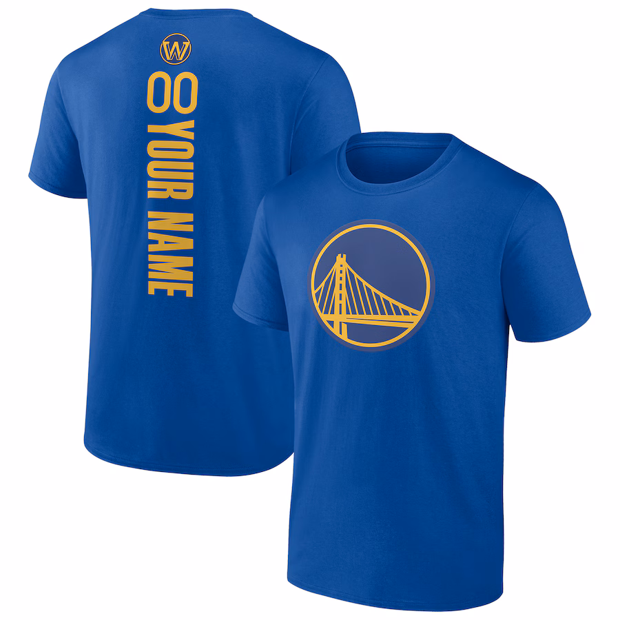 Men's Golden State Warriors Royal Personalized Playmaker Team T-Shirt - Ujersey Shop