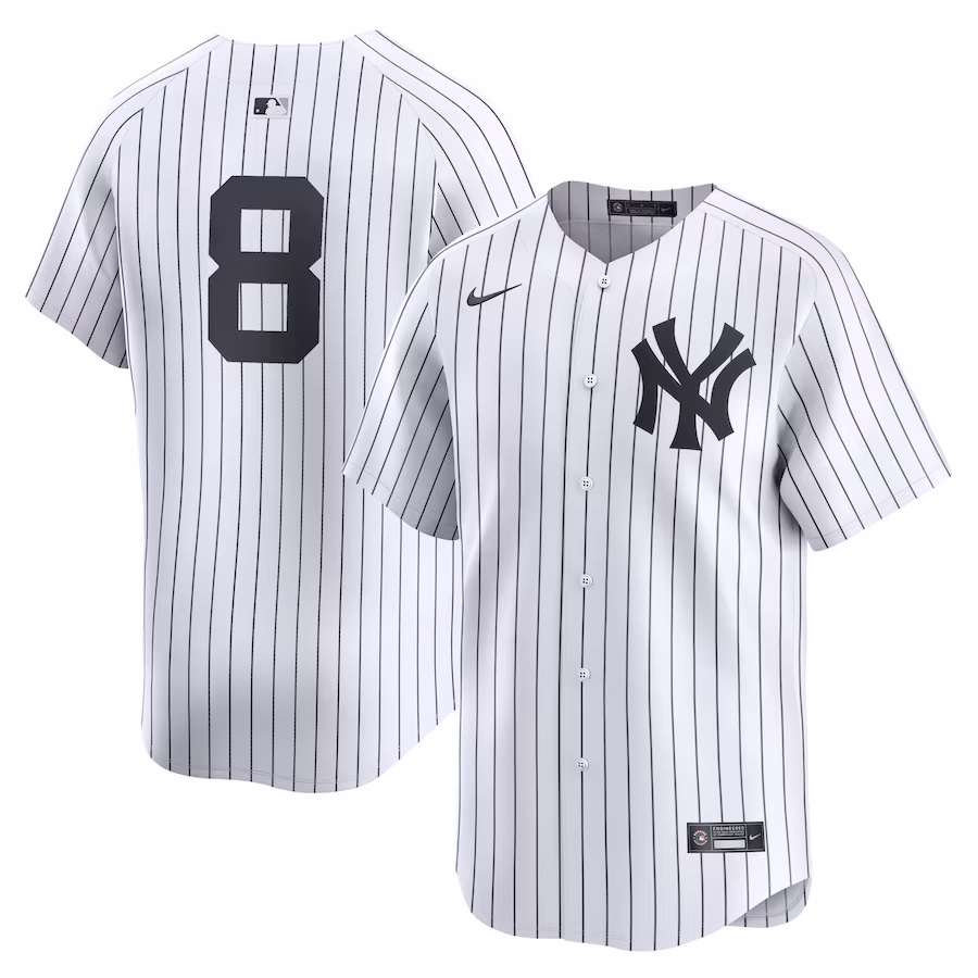 Men's New York Yankees Yogi Berra Nike White Home Limited Player Jersey - Ujersey Shop