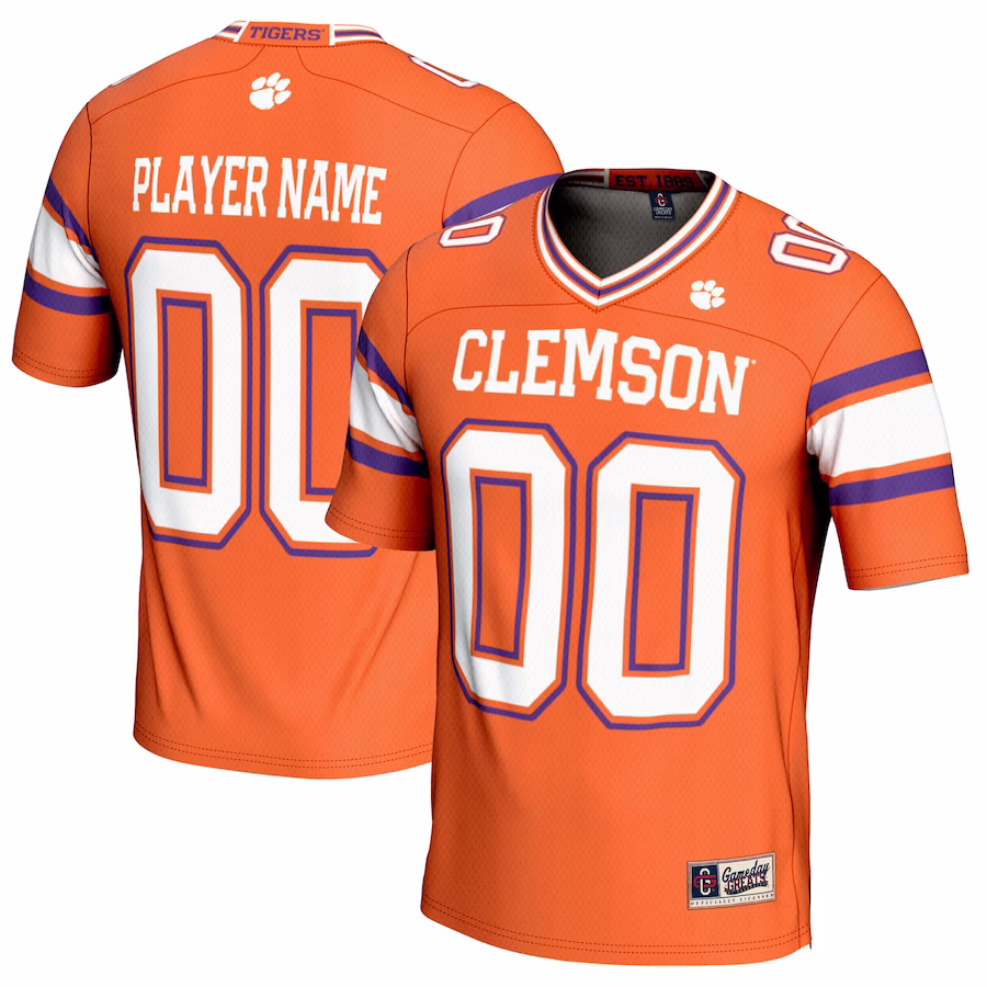 Clemson Tigers GameDay Greats NIL Pick-A-Player Football Jersey - Orange - Ujersey Shop