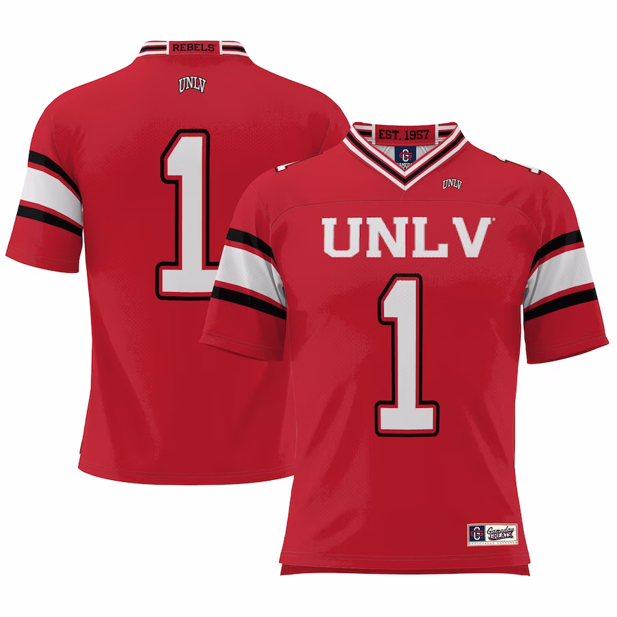 #1 UNLV Rebels GameDay Greats Youth Football Jersey - Scarlet - Ujersey Shop