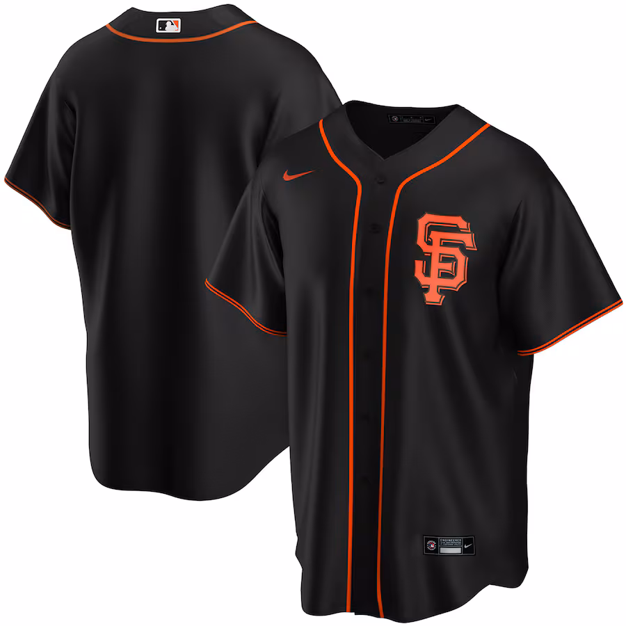 Youth San Francisco Giants Nike Black Alternate Replica Team Jersey - Ujersey Shop
