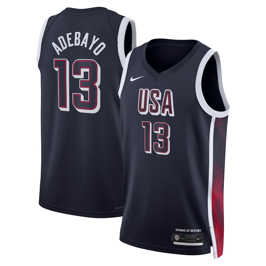 Unisex Men's USA Basketball Bam Adebayo Nike Navy 2024 Swingman Player Jersey - Ujersey Shop