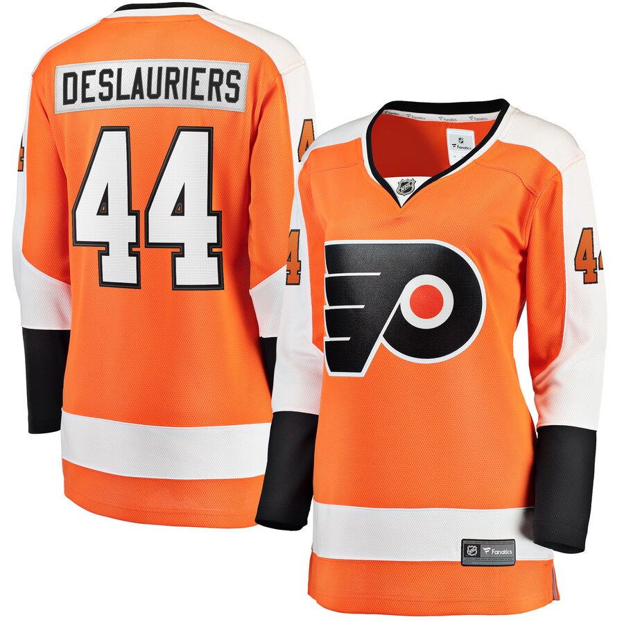 Women's Philadelphia Flyers Nicolas Deslauriers Fanatics Branded Orange Home Breakaway Player Jersey - Ujersey Shop