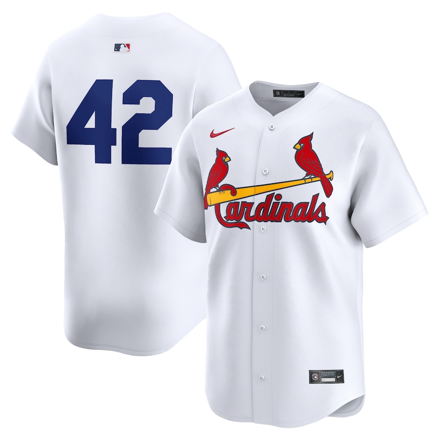 Men's St. Louis Cardinals  Nike White 2024 Jackie Robinson Day Home Limited Jersey - Ujersey Shop