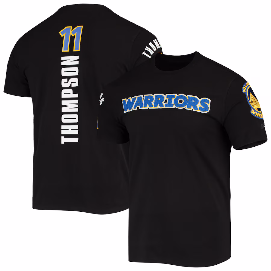 Men's Golden State Warriors Klay Thompson Pro Standard Black 75th Anniversary Team T-Shirt - Ujersey Shop