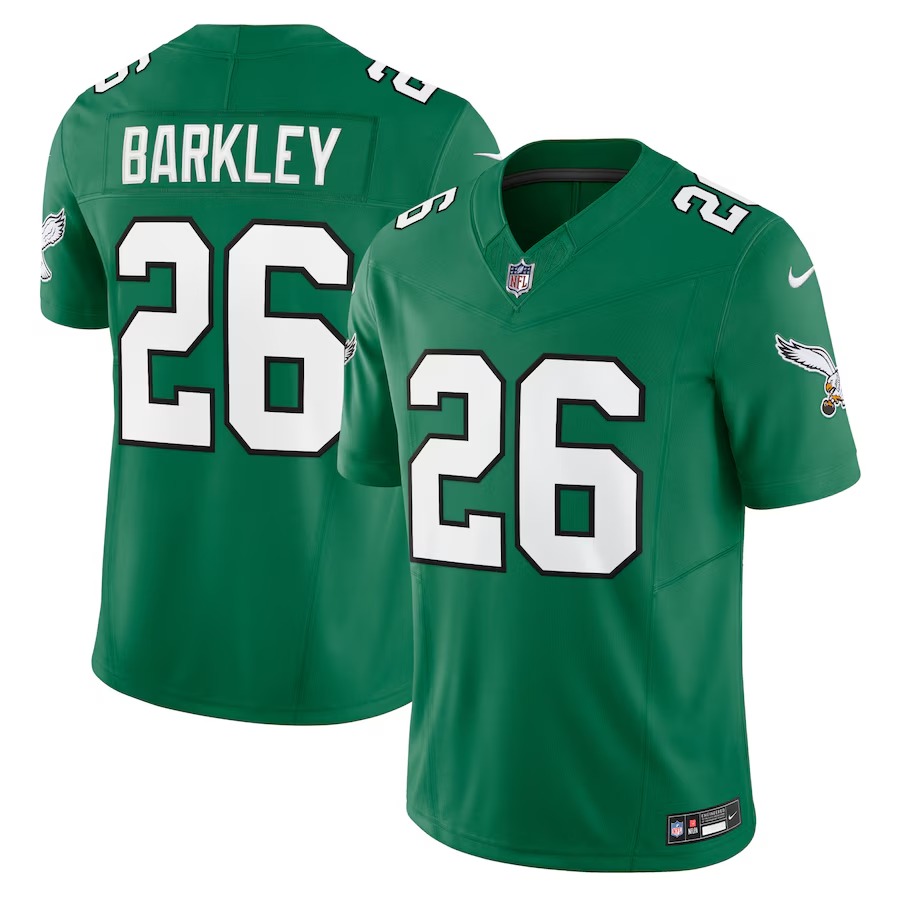 Men's Philadelphia Eagles Saquon Barkley Nike Kelly Green Alternate Vapor F.U.S.E. Limited Jersey - Ujersey Shop