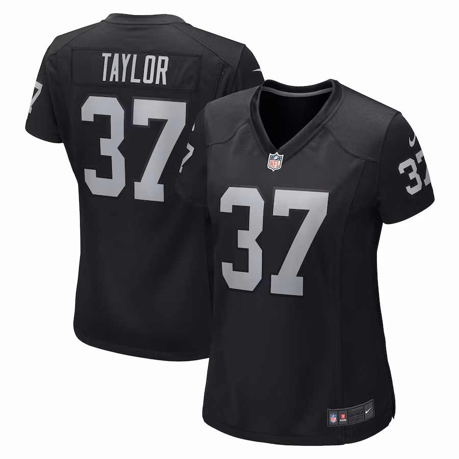 Women's Las Vegas Raiders Trey Taylor Nike Black Game Jersey - Ujersey Shop
