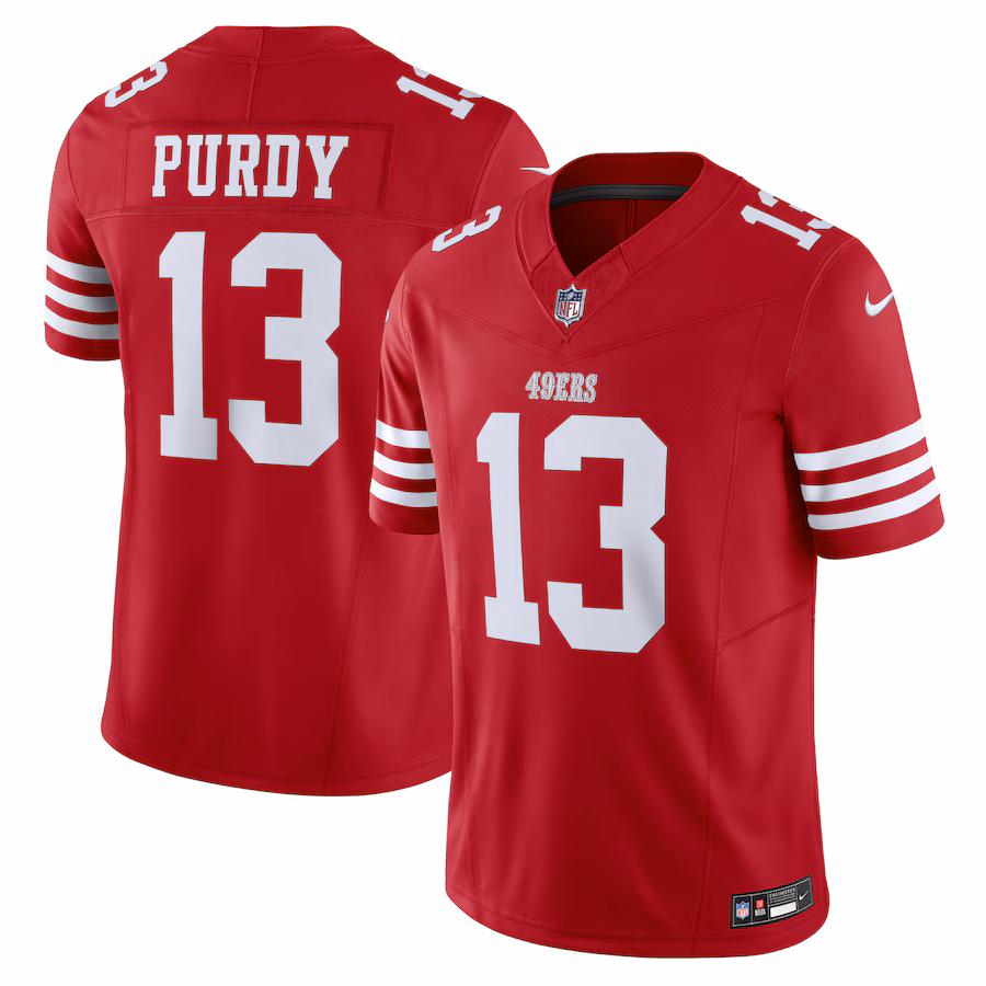 Men's San Francisco 49ers Brock Purdy Nike Scarlet Vapor F.U.S.E. Limited Jersey - Ujersey Shop
