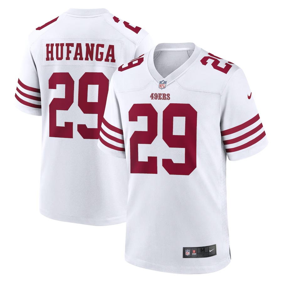 Men's San Francisco 49ers Talanoa Hufanga Nike White Away Game Player Jersey - Ujersey Shop
