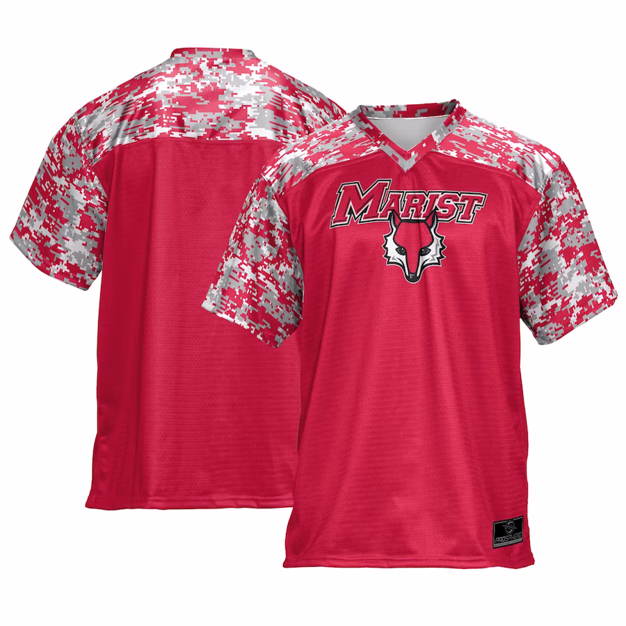 Marist Red Foxes ProSphere Youth  Football Jersey - Red - Ujersey Shop