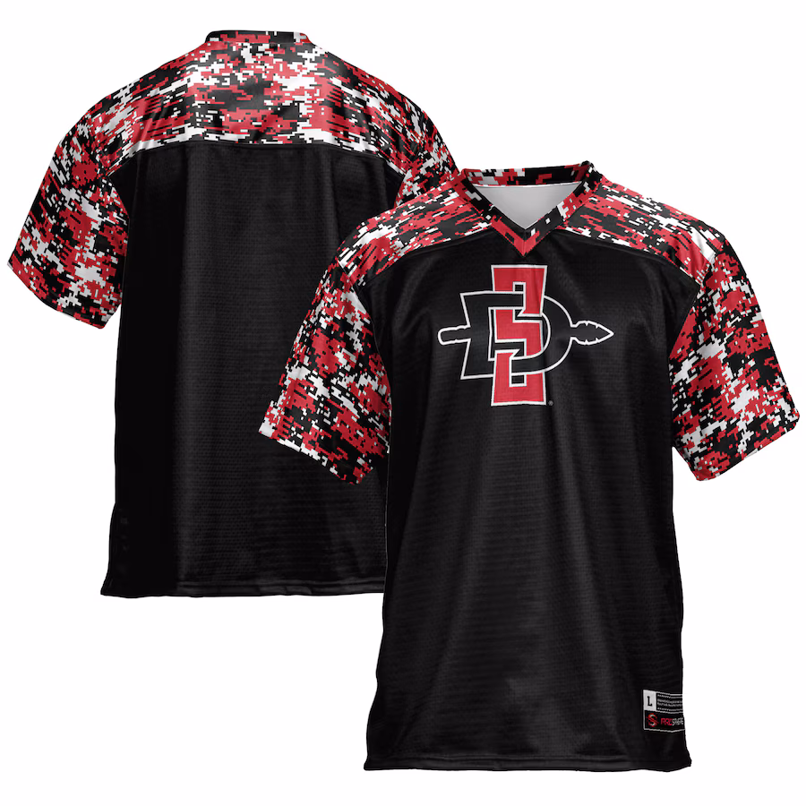 Men's GameDay Greats Black San Diego State Aztecs Football Jersey - Ujersey Shop