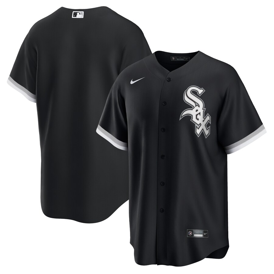 Men's Chicago White Sox Nike Black Alternate Replica Team Jersey - Ujersey Shop