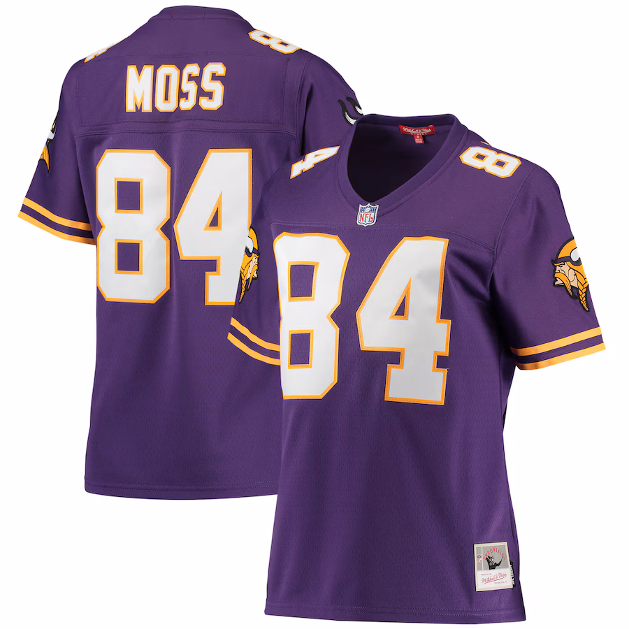 Women's Minnesota Vikings Randy Moss Mitchell & Ness Purple Legacy Replica Team Jersey - Ujersey Shop