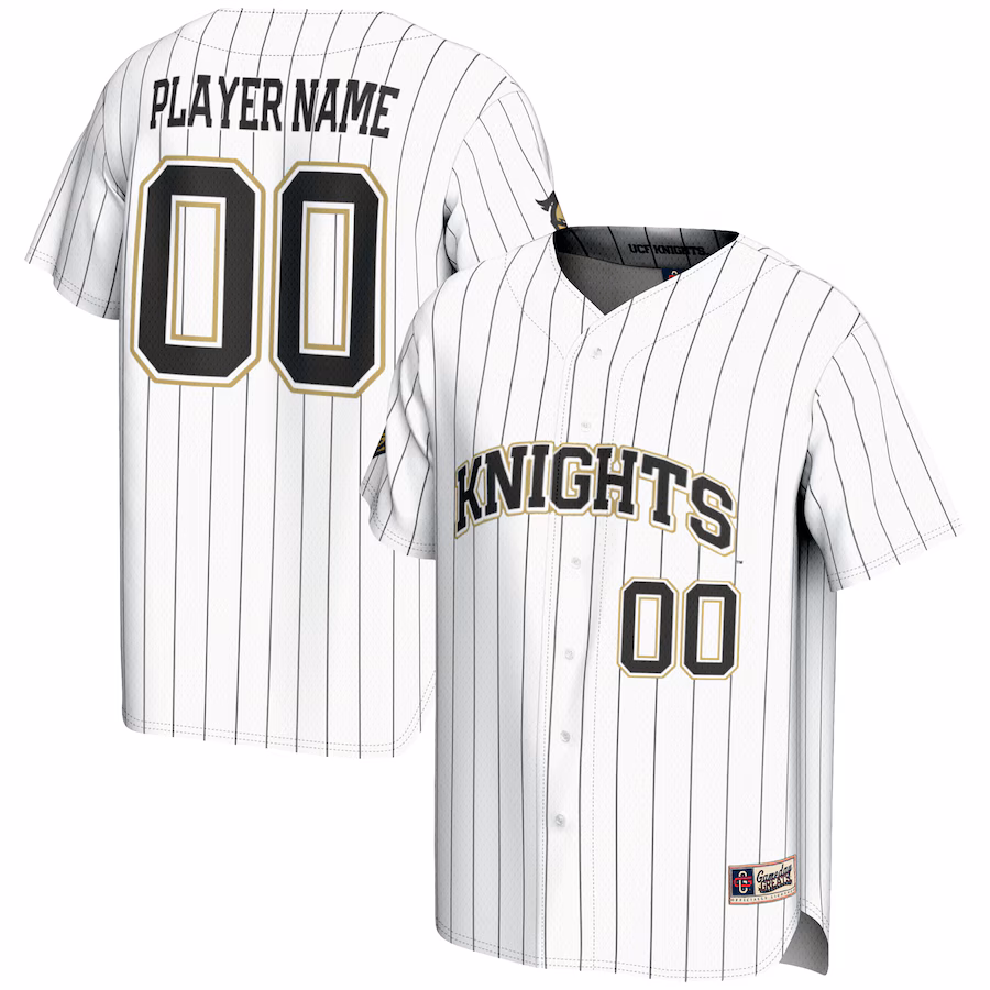 UCF Knights GameDay Greats NIL Pick-A-Player Lightweight Baseball Jersey - White - Ujersey Shop