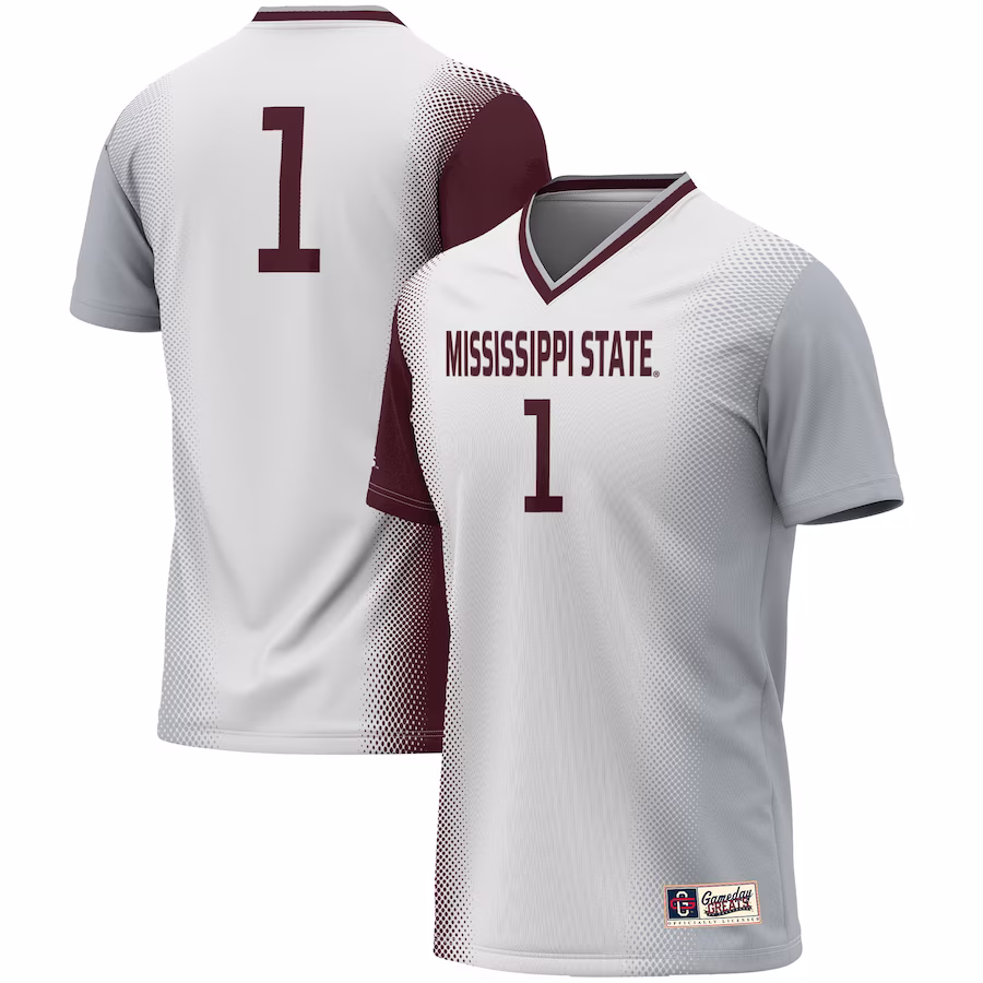 #1 Mississippi State Bulldogs GameDay Greats Unisex  Lightweight Women's Soccer Jersey - White - Ujersey Shop