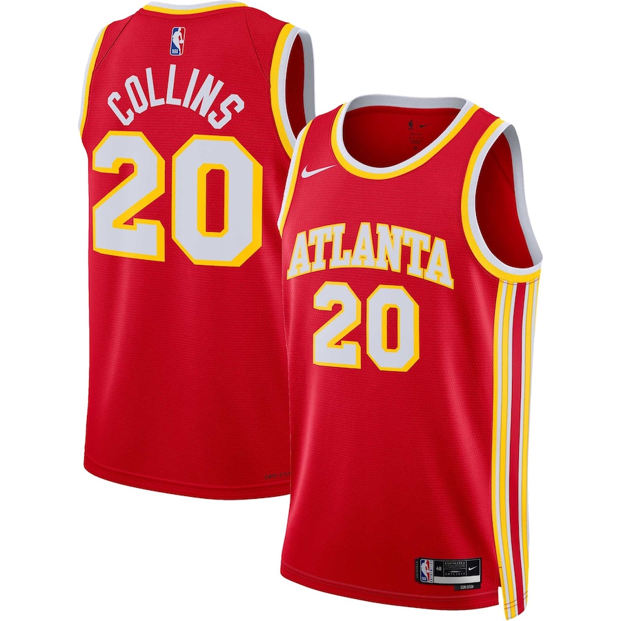 Unisex Atlanta Hawks John Collins Nike Red Swingman Jersey - Icon Edition - Ujersey Shop