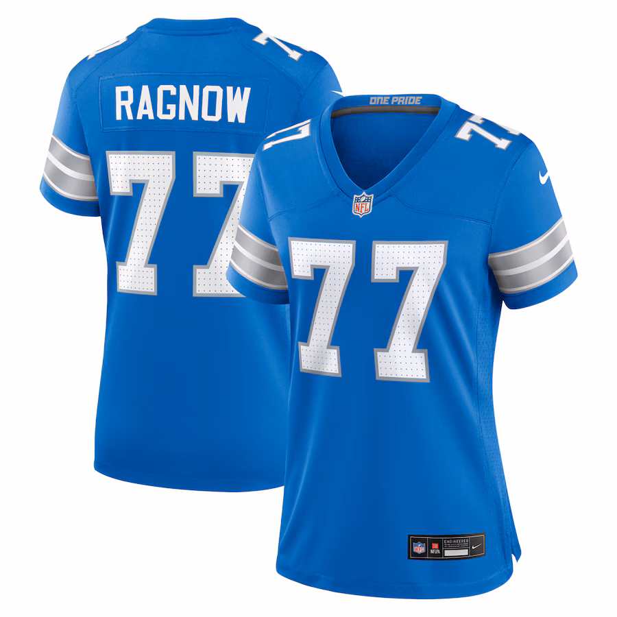 Women's Detroit Lions Frank Ragnow Nike  Blue Team Game Jersey - Ujersey Shop