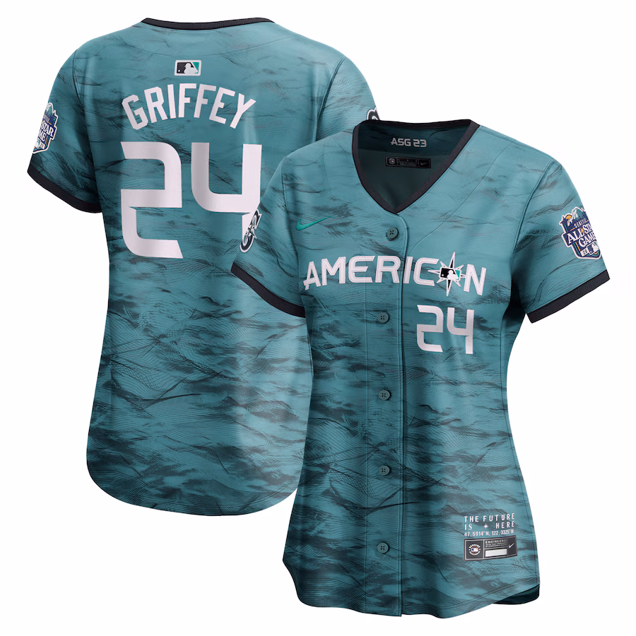 Women's American League Ken Griffey Jr. Nike Teal 2023 MLB All-Star Game Limited Player Jersey - Ujersey Shop