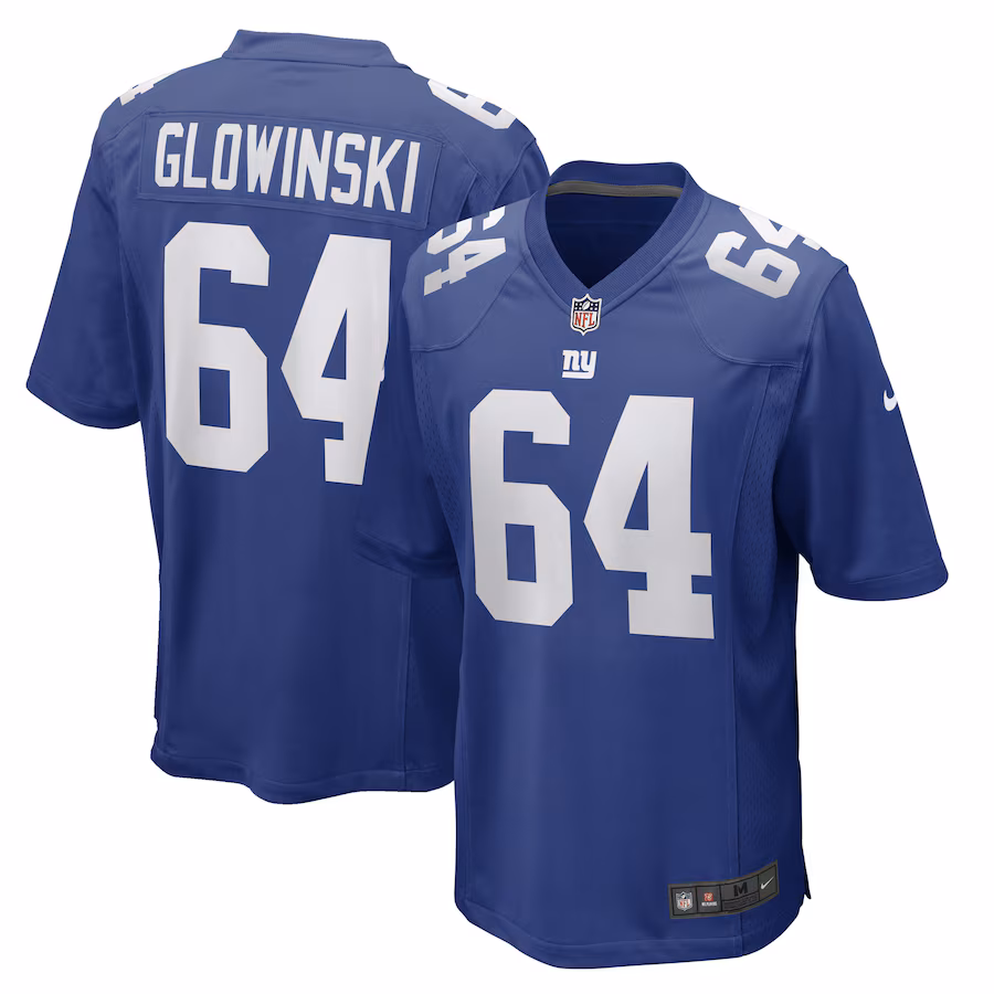 Men's New York Giants Mark Glowinski Nike Royal Game Player Jersey - Ujersey Shop
